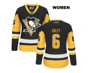 Women's Pittsburgh Penguins #6 Trevor Daley Reebok Black Premier Jersey