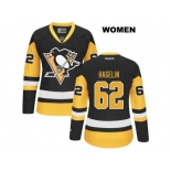 Women's Pittsburgh Penguins #62 Carl Hagelin Reebok Black Premier Jersey