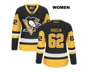 Women's Pittsburgh Penguins #62 Carl Hagelin Reebok Black Premier Jersey