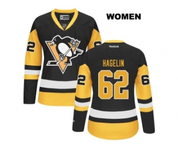 Women's Pittsburgh Penguins #62 Carl Hagelin Reebok Black Premier Jersey