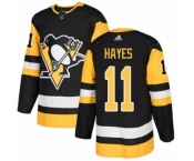 Youth Adidas Pittsburgh Penguins #11 Jimmy Hayes Authentic Black Home NHL Jersey