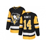 Youth Adidas Pittsburgh Penguins #14 Chris Kunitz Black Home Authentic Stitched NHL Jersey