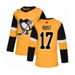 Youth Adidas Pittsburgh Penguins #17 Bryan Rust Authentic Gold Alternate NHL Jersey