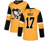 Youth Adidas Pittsburgh Penguins #17 Bryan Rust Authentic Gold Alternate NHL Jersey