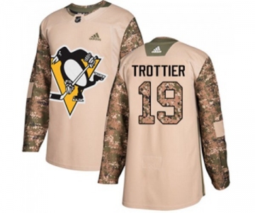 Youth Adidas Pittsburgh Penguins #19 Bryan Trottier Authentic Camo Veterans Day Practice NHL Jersey