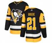 Youth Adidas Pittsburgh Penguins #21 Michel Briere Authentic Black Home NHL Jersey