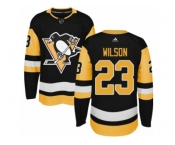 Youth Adidas Pittsburgh Penguins #23 Scott Wilson Premier Black Home NHL Jersey