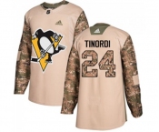 Youth Adidas Pittsburgh Penguins #24 Jarred Tinordi Authentic Camo Veterans Day Practice NHL Jersey