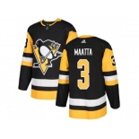 Youth Adidas Pittsburgh Penguins #3 Olli Maatta Black Home Authentic Stitched NHL Jersey