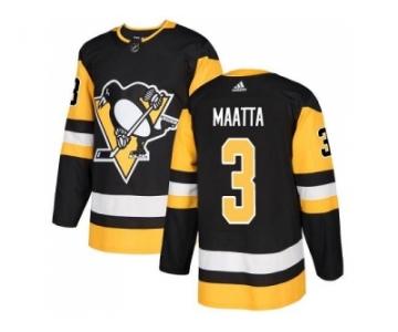 Youth Adidas Pittsburgh Penguins #3 Olli Maatta Black Home Authentic Stitched NHL Jersey