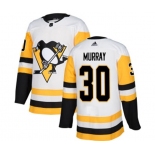 Youth Adidas Pittsburgh Penguins #30 Matt Murray Authentic White Away NHL Jersey