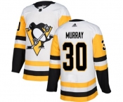 Youth Adidas Pittsburgh Penguins #30 Matt Murray Authentic White Away NHL Jersey