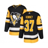 Youth Adidas Pittsburgh Penguins #37 Carter Rowney Authentic Black Home NHL Jersey