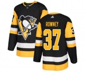 Youth Adidas Pittsburgh Penguins #37 Carter Rowney Authentic Black Home NHL Jersey