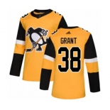 Youth Adidas Pittsburgh Penguins #38 Derek Grant Authentic Gold Alternate NHL Jersey