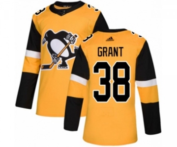 Youth Adidas Pittsburgh Penguins #38 Derek Grant Authentic Gold Alternate NHL Jersey