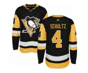 Youth Adidas Pittsburgh Penguins #4 Justin Schultz Premier Black Home NHL Jersey