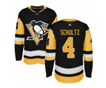 Youth Adidas Pittsburgh Penguins #4 Justin Schultz Premier Black Home NHL Jersey