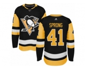 Youth Adidas Pittsburgh Penguins #41 Daniel Sprong Premier Black Home NHL Jersey