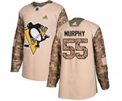 Youth Adidas Pittsburgh Penguins #55 Larry Murphy Authentic Camo Veterans Day Practice NHL Jersey