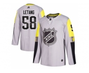 Youth Adidas Pittsburgh Penguins #58 Kris Letang Gray 2018 All-Star Metro Division Authentic Stitched NHL Jersey