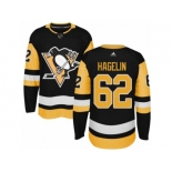 Youth Adidas Pittsburgh Penguins #62 Carl Hagelin Premier Black Home NHL Jersey