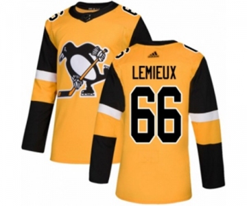 Youth Adidas Pittsburgh Penguins #66 Mario Lemieux Authentic Gold Alternate NHL Jersey