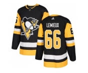 Youth Adidas Pittsburgh Penguins #66 Mario Lemieux Black Home Authentic Stitched NHL Jersey