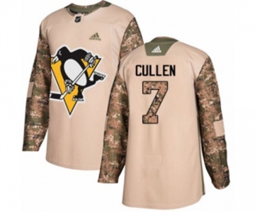 Youth Adidas Pittsburgh Penguins #7 Matt Cullen Authentic Camo Veterans Day Practice NHL Jersey