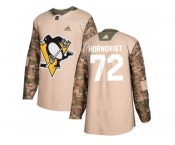 Youth Adidas Pittsburgh Penguins #72 Patric Hornqvist Camo Authentic 2017 Veterans Day Stitched NHL Jersey