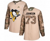 Youth Adidas Pittsburgh Penguins #73 Jack Johnson Authentic Camo Veterans Day Practice NHL Jersey