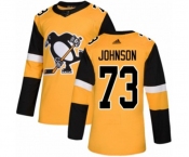 Youth Adidas Pittsburgh Penguins #73 Jack Johnson Authentic Gold Alternate NHL Jersey