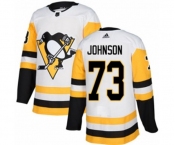 Youth Adidas Pittsburgh Penguins #73 Jack Johnson Authentic White Away NHL Jersey