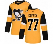 Youth Adidas Pittsburgh Penguins #77 Paul Coffey Authentic Gold Alternate NHL Jersey