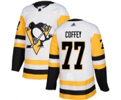 Youth Adidas Pittsburgh Penguins #77 Paul Coffey Authentic White Away NHL Jersey