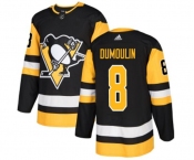 Youth Adidas Pittsburgh Penguins #8 Brian Dumoulin Authentic Black Home NHL Jersey