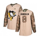 Youth Adidas Pittsburgh Penguins #8 Brian Dumoulin Authentic Camo Veterans Day Practice NHL Jersey