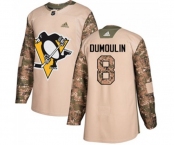 Youth Adidas Pittsburgh Penguins #8 Brian Dumoulin Authentic Camo Veterans Day Practice NHL Jersey