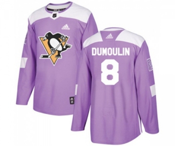 Youth Adidas Pittsburgh Penguins #8 Brian Dumoulin Authentic Purple Fights Cancer Practice NHL Jersey