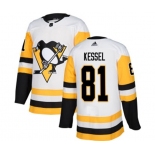 Youth Adidas Pittsburgh Penguins #81 Phil Kessel Authentic White Away NHL Jersey