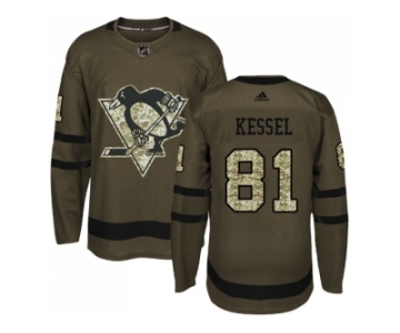 Youth Adidas Pittsburgh Penguins #81 Phil Kessel Green Salute to Service Stitched NHL Jersey