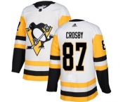 Youth Adidas Pittsburgh Penguins #87 Sidney Crosby Authentic White Away NHL Jersey