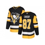 Youth Adidas Pittsburgh Penguins #87 Sidney Crosby Black Home Authentic Stitched NHL Jersey