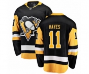 Youth Pittsburgh Penguins #11 Jimmy Hayes Authentic Black Home Fanatics Branded Breakaway NHL Jersey