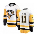 Youth Pittsburgh Penguins #11 Jimmy Hayes Authentic White Away Fanatics Branded Breakaway NHL Jersey