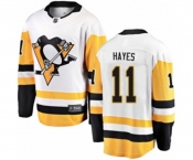 Youth Pittsburgh Penguins #11 Jimmy Hayes Authentic White Away Fanatics Branded Breakaway NHL Jersey