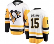 Youth Pittsburgh Penguins #15 Riley Sheahan Fanatics Branded White Away Breakaway NHL Jersey