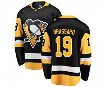 Youth Pittsburgh Penguins #19 Derick Brassard Authentic Black Home Fanatics Branded Breakaway NHL Jersey