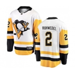 Youth Pittsburgh Penguins #2 Chad Ruhwedel Fanatics Branded White Away Breakaway NHL Jersey