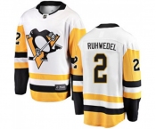 Youth Pittsburgh Penguins #2 Chad Ruhwedel Fanatics Branded White Away Breakaway NHL Jersey